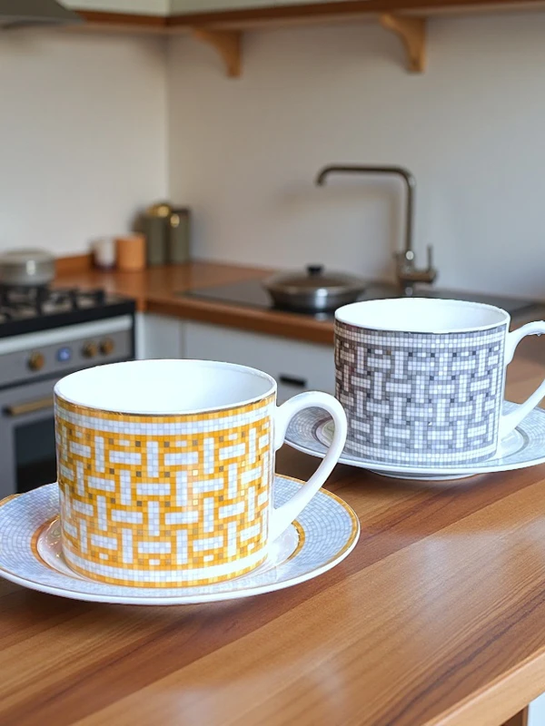Elegant European Style Bone Ch - Coffee Tea And Sugar Set ulasan dan harga
