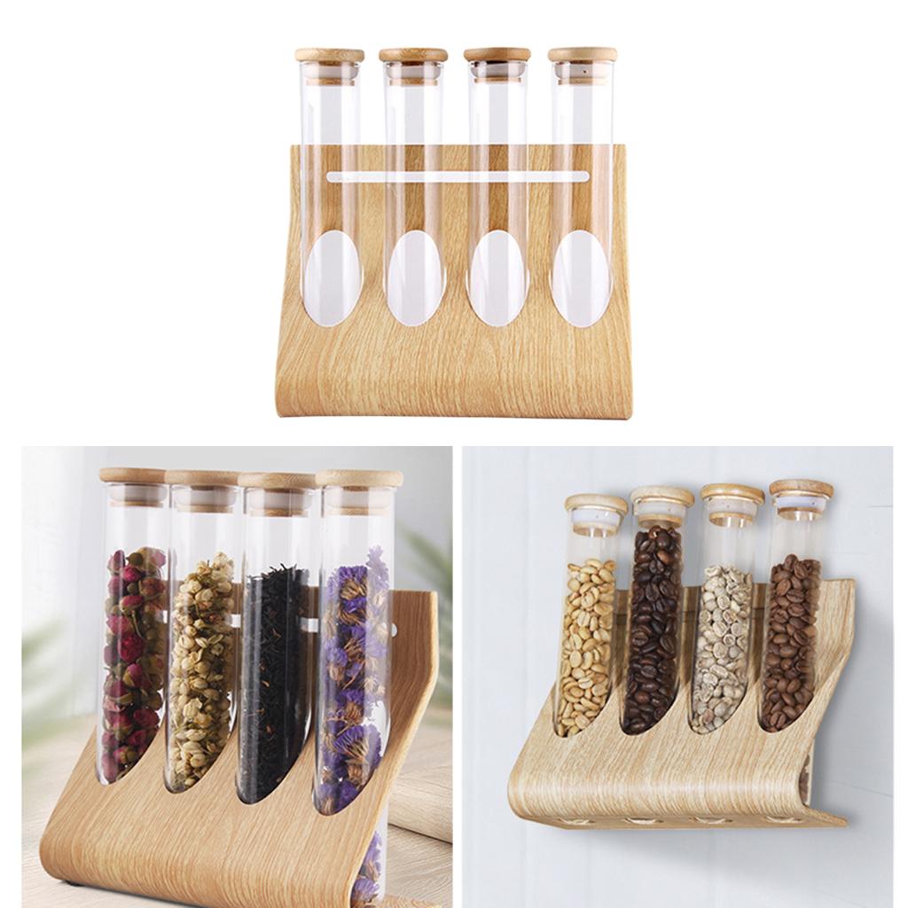 Glass Tube Storage Rack Visibl - Coffee Tea & Espresso Appliances ulasan dan harga