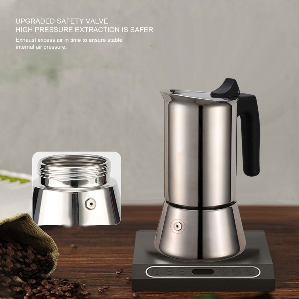 Stainless Steel Moka Pot Large - Moka Pot Stove ulasan dan harga