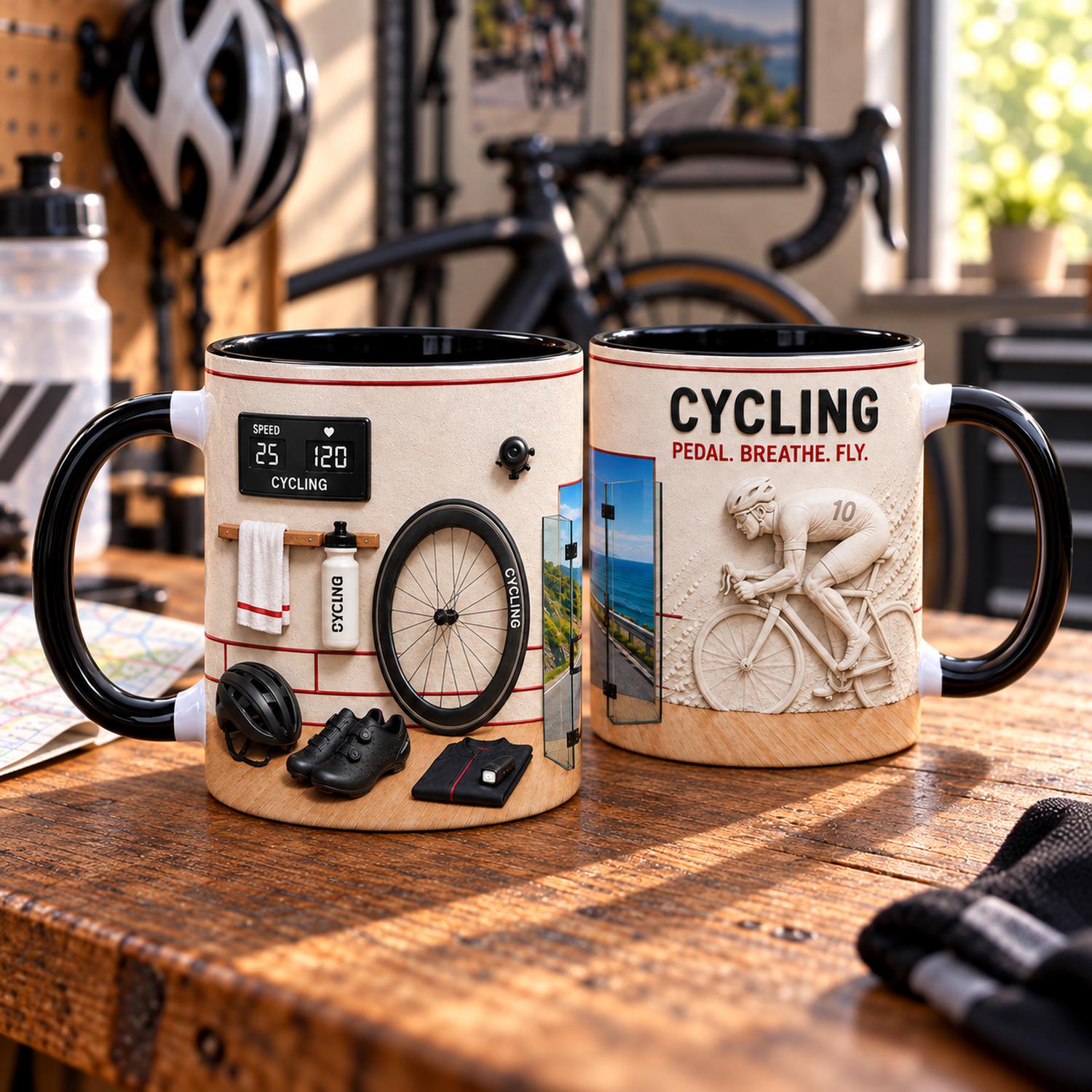 Custom Cycling Coffee Mug 11oz - Coffee Tea Name ulasan dan harga
